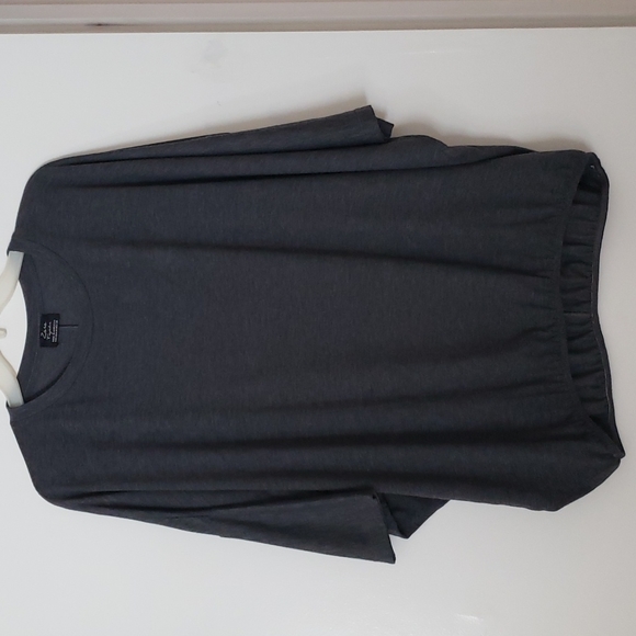 Zara Trafaluc Bat Wing Gray Top- M - Picture 1 of 5